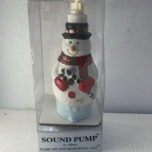 Vintage 90s Allure Snowman soap dispenser sound pump pump me in here what I say